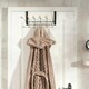image 2 of OHS Over Door 10 Hooks Coat Hanger Wood Organiser Space Saving Home Storage Rail