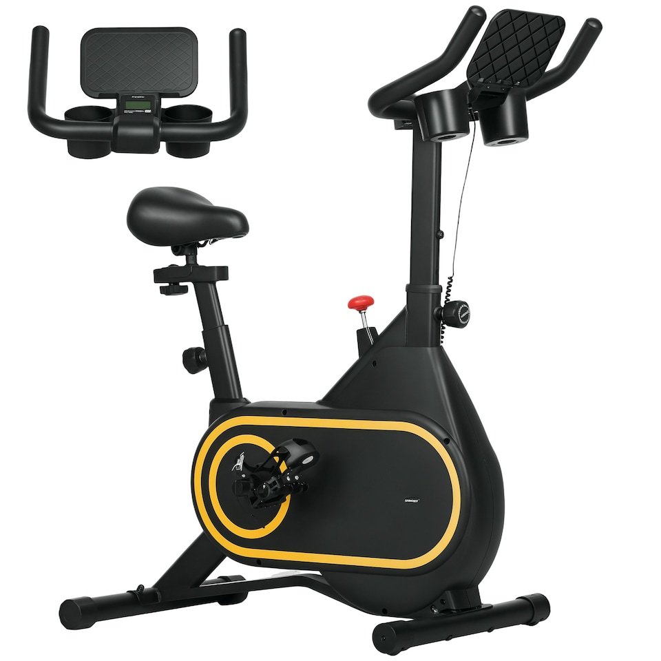 image 1 of SPORTNOW Exercise Bike, Stationary Bike w/ LCD Display for Home Cardio Workout