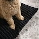 image 6 of OHS Ribbed Fleece Rectangular Soft Warm Cosy Plump Plush Pet Dog Cat Cushion Bed, 80x60cm Black | L