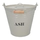 image 1 of Coal Bucket & Lid Cream Metal Ash Tidy Bin Coal Carrier Fire Log Burner Kindling