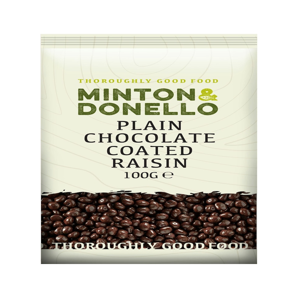 image 1 of Minton & Donello Plain Chocolate Coated Raisins 6 x 100g