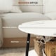 image 4 of HOMCOM Round Coffee Table with Storage Shelf and Marble Effect Top, White