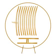 Golden Circle Balloon Arch Frame Flower Balloon with Floor Base - 180cm