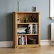 image 1 of Vida Designs Corona 3 Shelf Low Bookcase Display Unit, Solid Pine Wood