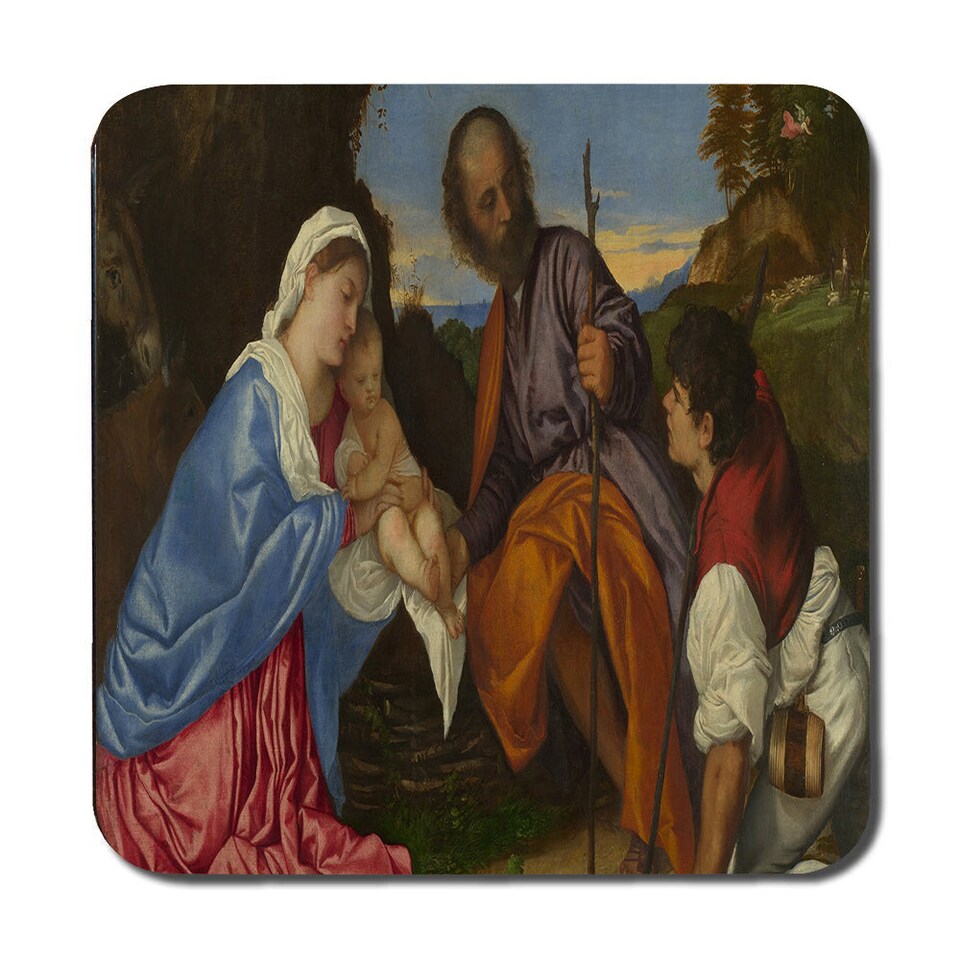 image 1 of Nativity Scene Placemat And Coaster Set With Mary And Baby Jesus