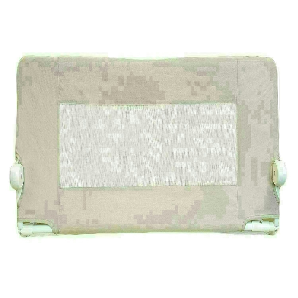 image 1 of Safetots Deluxe Soft Touch Denim Extra Tall Bed Rail, Natural 140cm Wide x 60cm Tall, Toddler Bed Guard For Safety