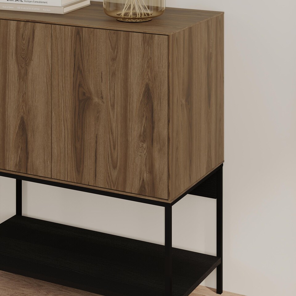 image 1 of Decortie Amira Compact Sideboard 80cm Whiskey Oak