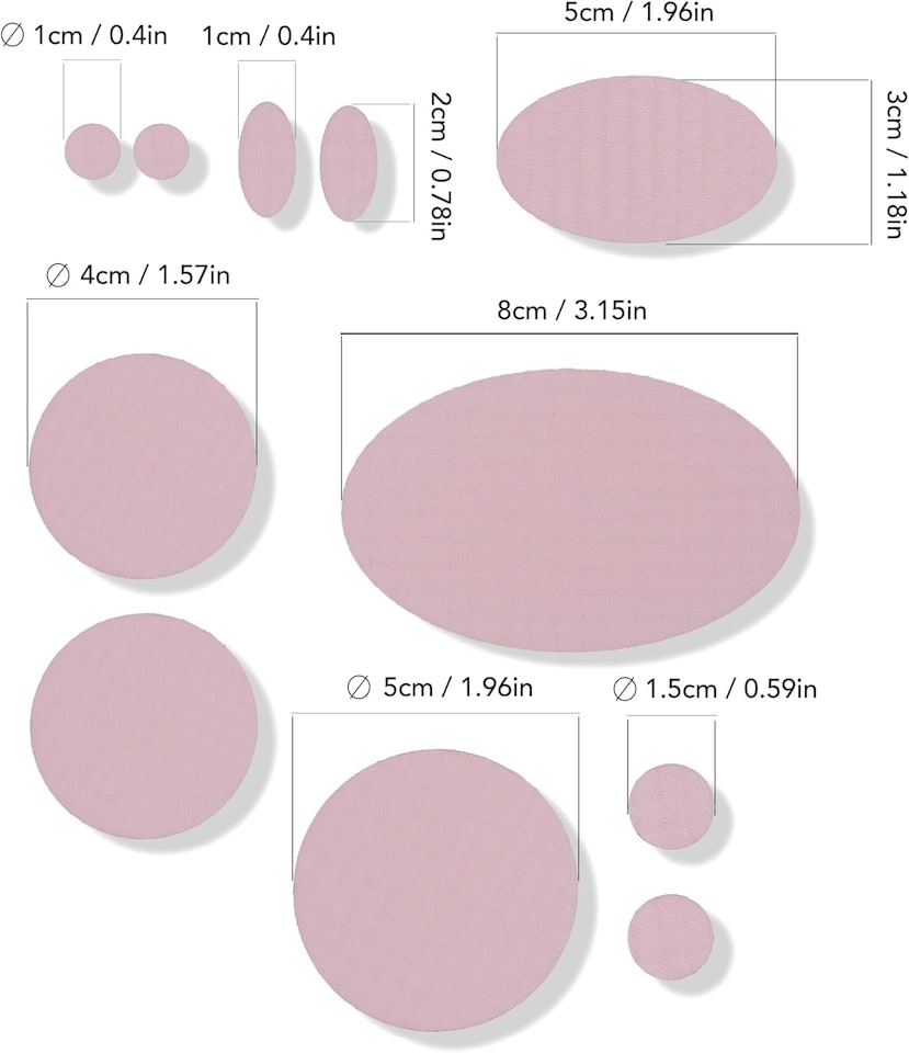 image 1 of aZengear Self-Adhesive Repair Patches for Jackets, Tent, Shoe, Gear - Waterproof, Tear-Cold-Resistant (11 Pieces, Dusty Rose)