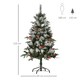 image 7 of HOMCOM 4FT Artificial Snow Dipped Christmas Tree Xmas Holiday Pencil Tree Green