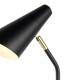 image 2 of First Choice Lighting Dakotta Matt Black & Brushed Gold Adjustable Desk Lamp Black | Bronze