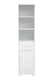 image 1 of Orsina Tall White Display Cabinet With Drawer & Shelves, Narrow Storage Unit, White Storage Cabinet For Daily Use