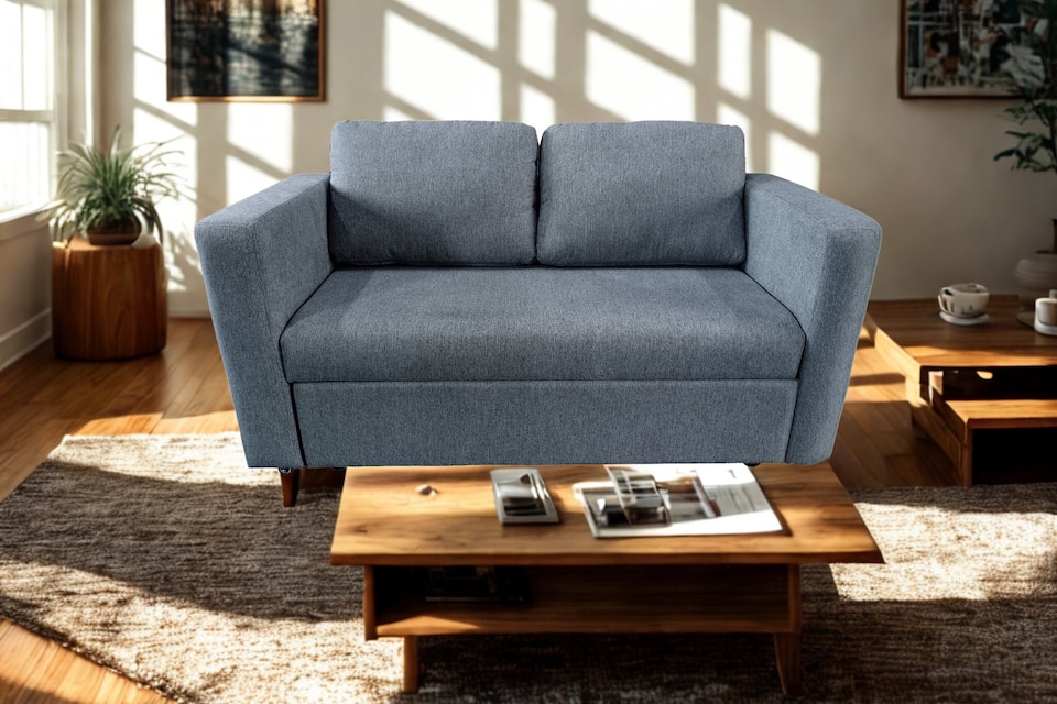 image 1 of The Brenta 2 Seater Slide Storage Sofa in Grey, Silver or Navy | Grey | One Size