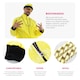 image 2 of Adult Yellow Rapper Ali Costume – 1980s Fancy Dress Outfit with Jacket, Beard & Gold Chain Yellow | M