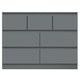 image 1 of FWStyle Stora 7 Drawer Merchant Chest Of Drawers - Matt Dark Grey