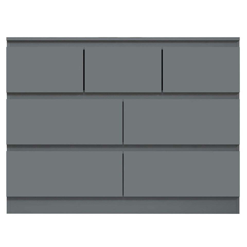 image 1 of FWStyle Stora 7 Drawer Merchant Chest Of Drawers - Matt Dark Grey