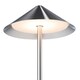 image 2 of Tall Sleek Satin Nickel Rechargeable Touch Dimmable Table Lamp with Metal Shade Silver