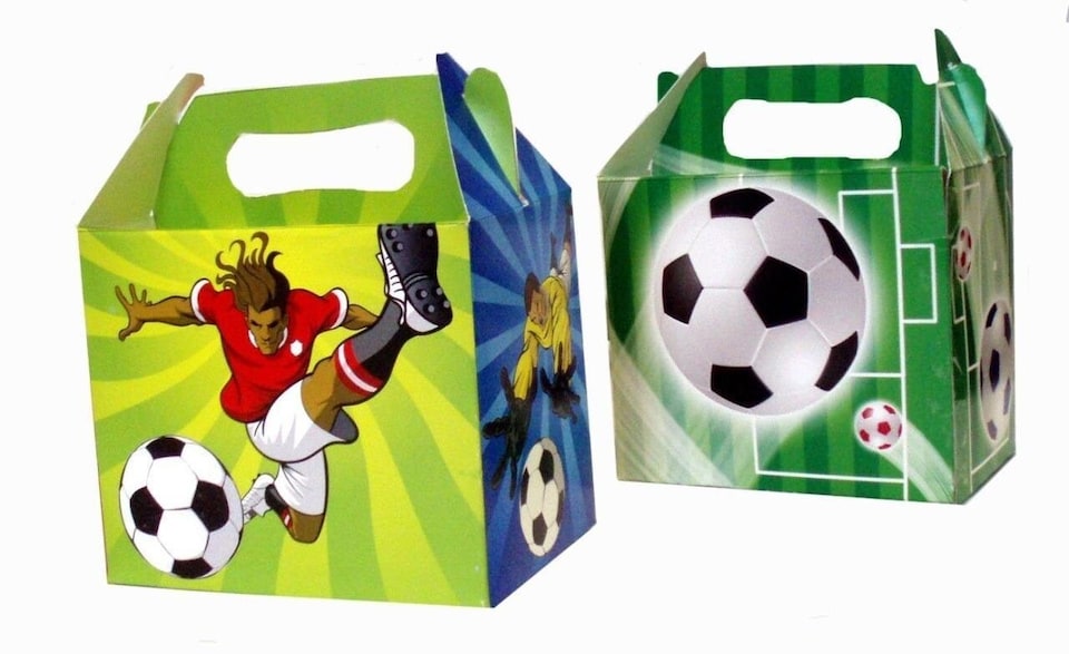 image 1 of Pack of 6 Party Time Football Lunch Boxes