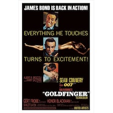 James Bond Goldfinger Poster - Black - One Size