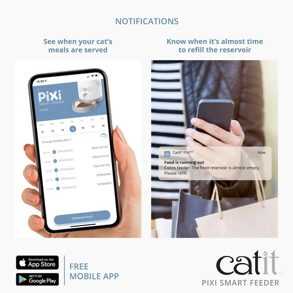 image 1 of Catit PIXI Smart Dry Cat Food Feeder - App-controlled Dispenser