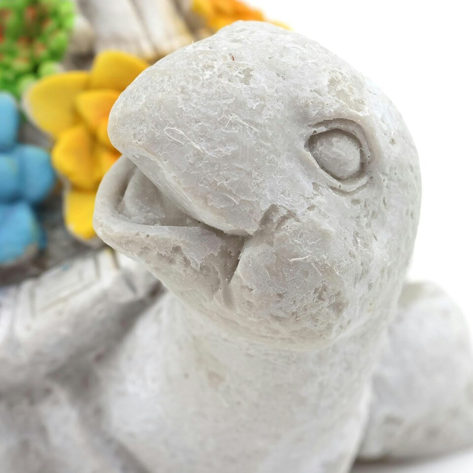 image 1 of Pack of 3 Solar Turtle Fairy Garden Ornament Grey | One Size