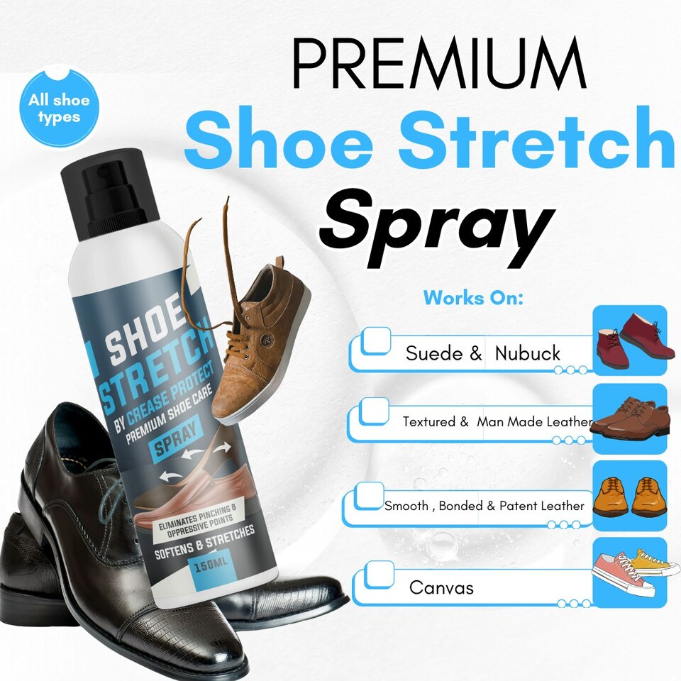 image 1 of Shoe Stretch Spray - Soften & Stretch Leather Shoes & Boots 150ml