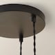 image 6 of ValueLights Bellamy Smoked Glass 3 Drop Cluster Black Pendant Light & Bulbs | Black