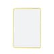 image 2 of Pack of 6 A4 Double Sided Magnetic Erasable MDF Plain Whiteboards With Yellow Border | Yellow | Yellow