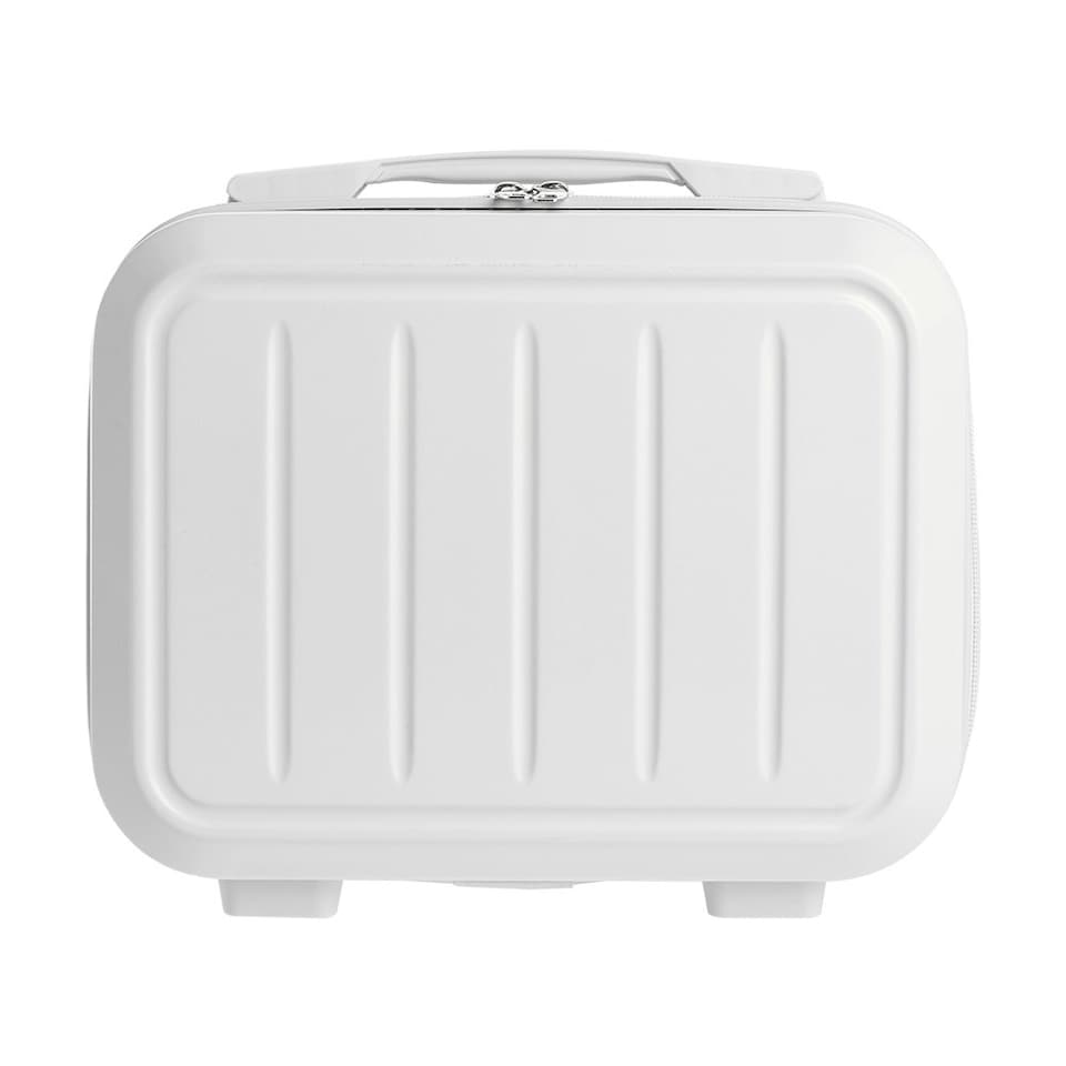 image 1 of Living and Home Lightweight Portable Hard Shell Travel Cosmetic Case White | Personal Item