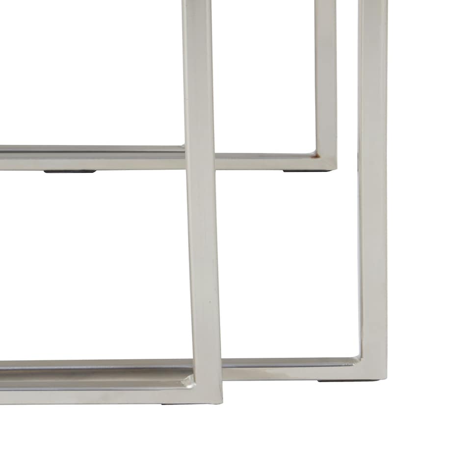 image 1 of Interiors by Premier Set of Two Rectangular Side Tables Silver