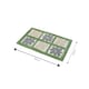 image 3 of Showerdrape Fiore 100% Cotton Green & Grey Floral Anti-Slip Bath Mat 800 x 500mm | Green | Sage Green | 1
