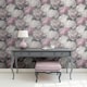 image 2 of Muriva Doretta Floral Textured Vinyl Wallpaper - Pink - 10m x 53cm Pink