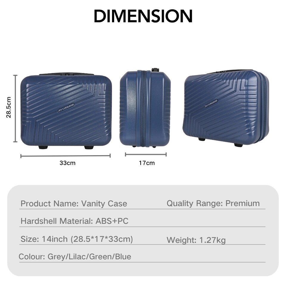 image 1 of 4 Piece Hard Shell Luggage Suitcase Set | 14'/20'/24'/28' Suitcases