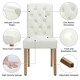 image 6 of Yaheetech Set of 2 Classic PU Leather Dining Chairs Cream | Beige