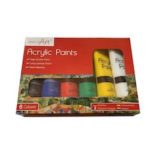 Pack of 6 75ml Acrylic Paints