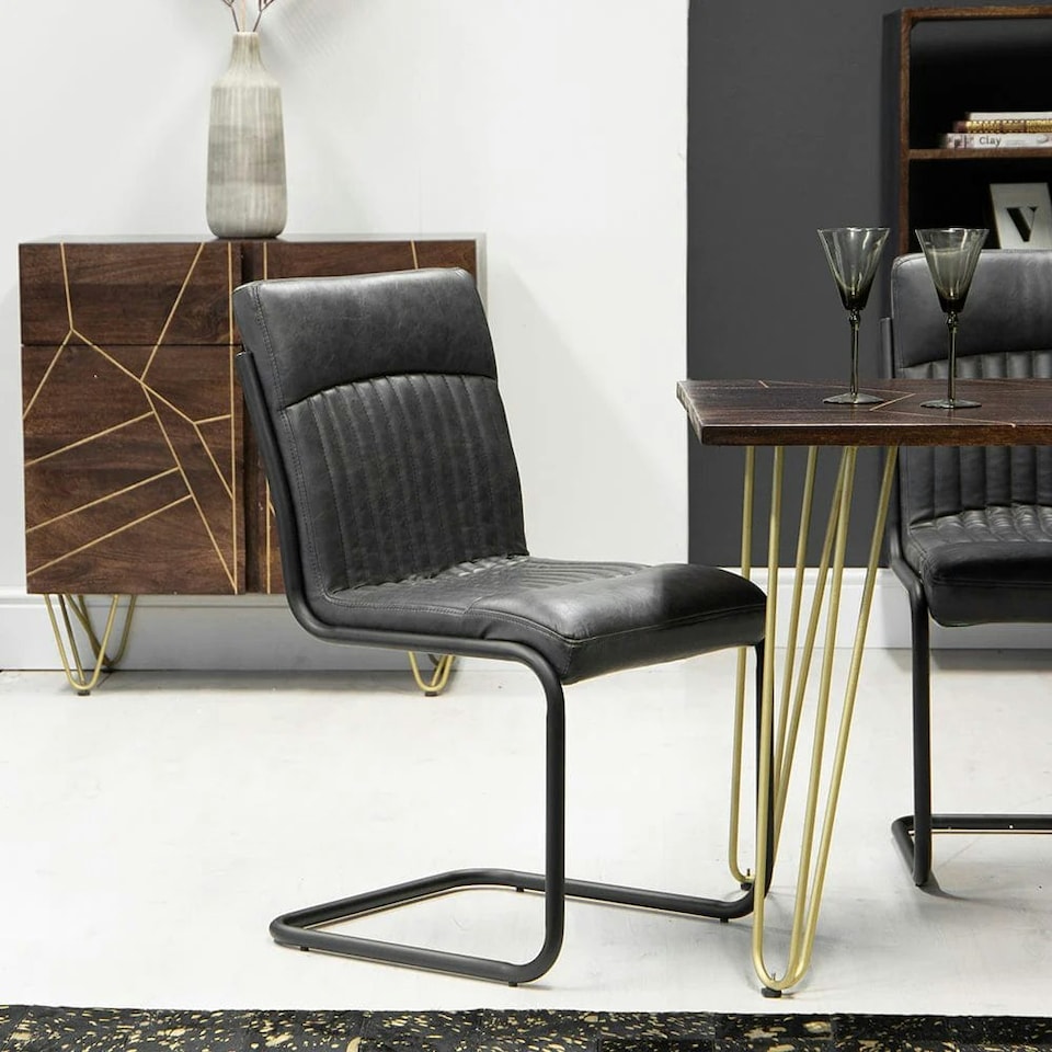 image 1 of Jusleen Grey Dining Chair - Set of 2