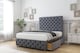 image 3 of Sloomy Watson Steel Plush Divan Bed With Mattress 2 Drawers Footend With 54" Floor Standing Headboard & 12" Matching Footboard 5' King | Grey | Steel | King | 1