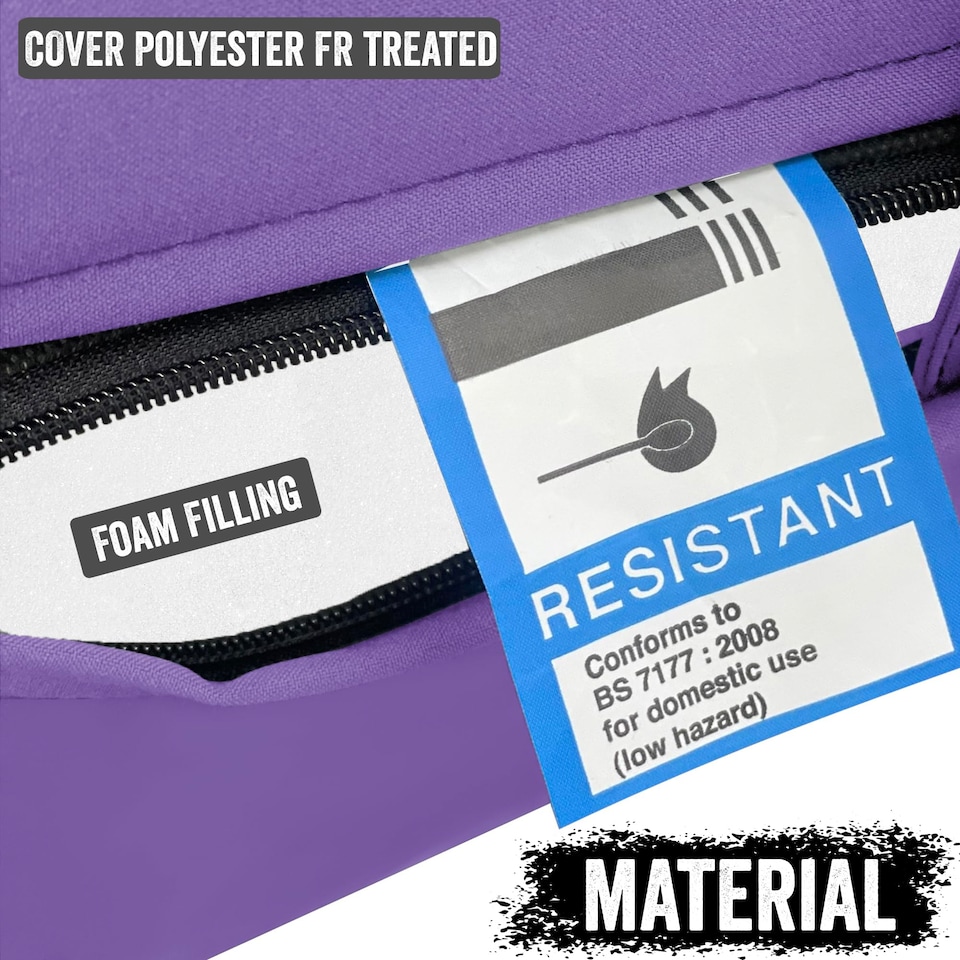 image 1 of Fold Out Single Z Bed Futon Sofa Chair Mattress Purple