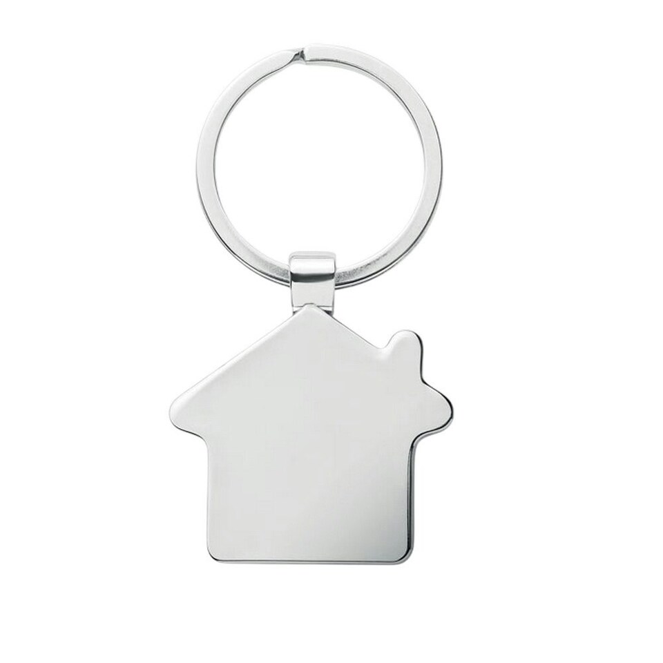 image 1 of MidOcean Burnie House Metal & Bamboo Keyring - Wood - One Size
