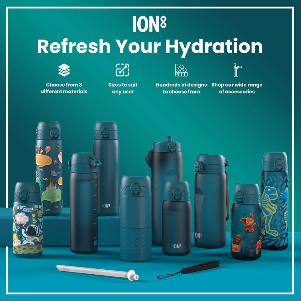 image 1 of Leak Proof Kids Water Bottle, BPA Free, 350ml (12oz)