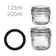 image 4 of Argon Tableware Glass Storage Jar Seals - Medium - Black - Pack of 6