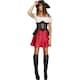 image 2 of Fever Womens/Ladies Pirate Wench Costume - Black/Red/White - M M