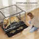 image 6 of PawHut Heavy Duty Dog Crate, Large Dog Cage with Wheels and Tray