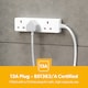 image 6 of GEEPAS 3 Gang Extension Lead With Neon Light, 2m cable