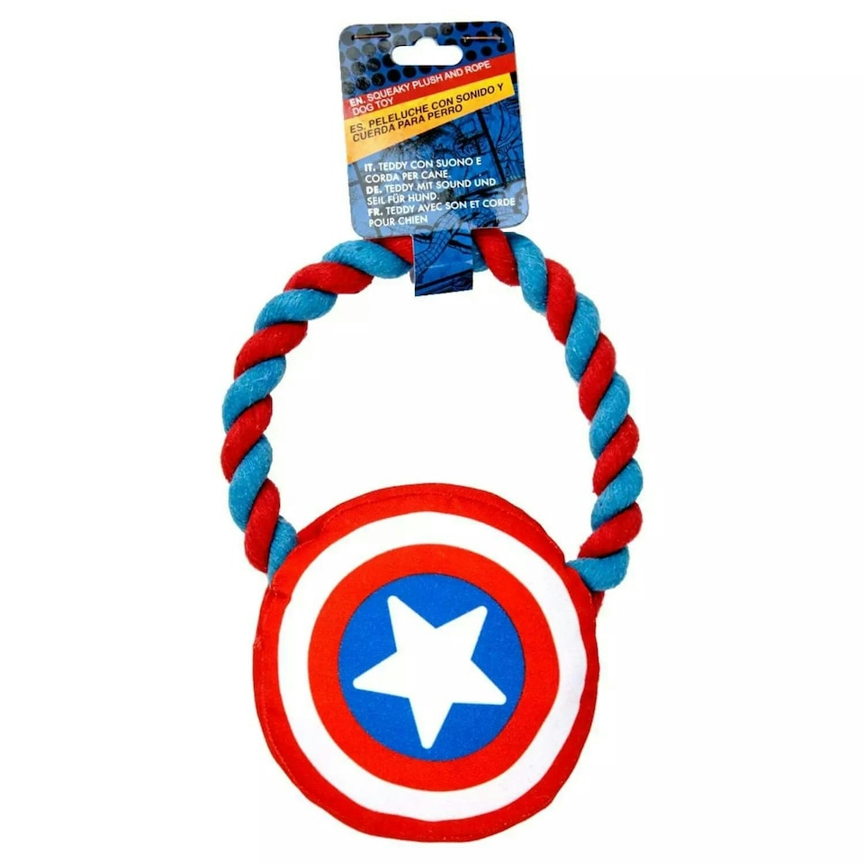 image 1 of Marvel Captain America Rope Dog Toy