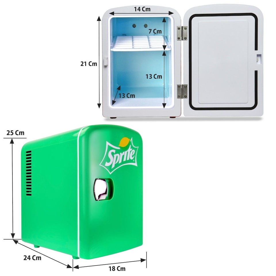 image 1 of Coca-Cola Sprite 4L Cooler/Warmer 12V DC 230V AC Mini Fridge, Green