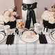 image 3 of Happy Birthday Black Bow Cream Elegant Milestone Round Paper Plates 27cm - Pack of 6 Black