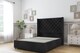 image 1 of Sloomy Dior Black Naples Divan Bed Base No Drawers With 54 Inch Wingback Headboard | Black | Black | Small Double | 1