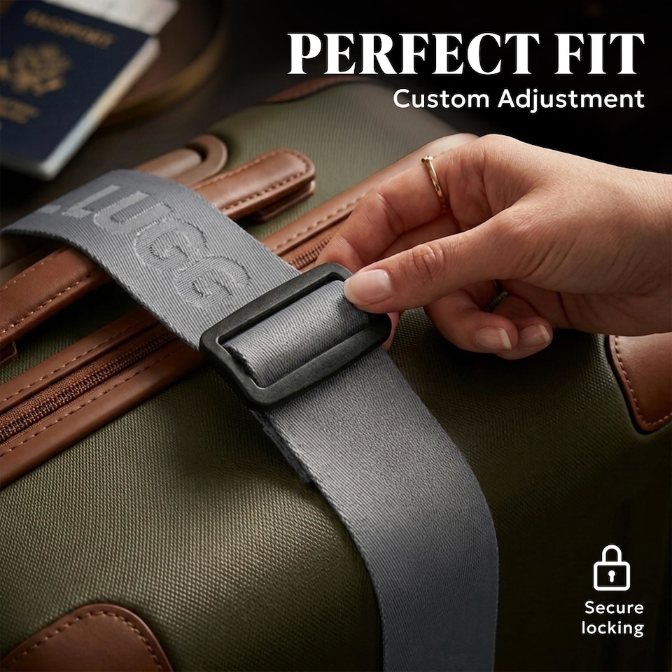 image 1 of Lugg Luggage Straps 2 Pack Adjustable Suitcase Belts 180 cm Polyester Webbing