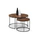 image 2 of Walnut Round Nesting Coffee Tables | Brown | Brown