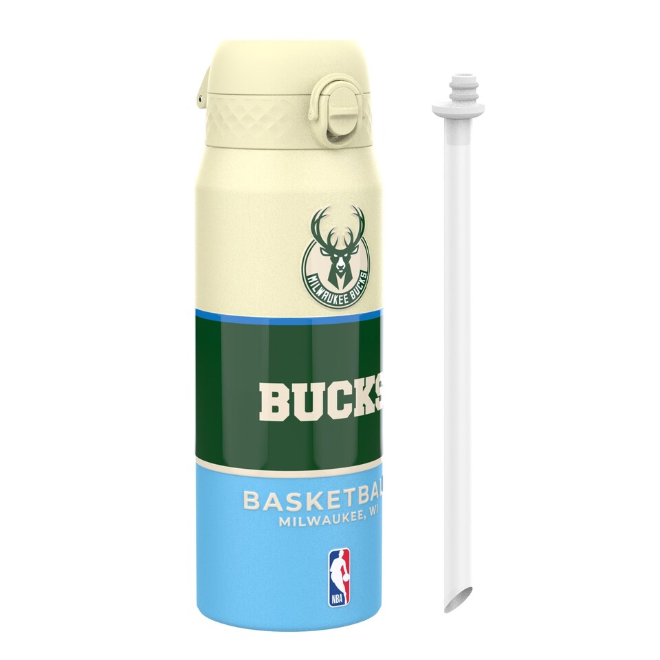 image 1 of NBA x Sport, Insulated Bottle, NBA Tricolor, 750ml (24oz) | Cream | NBA Tricolor Milwaukee Bucks | One Size